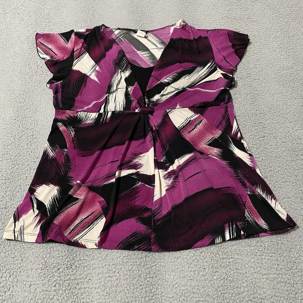 Vintage Perseption Top Womens 2X Purple Babydoll Grunge Fairy Whimsigoth Y2K